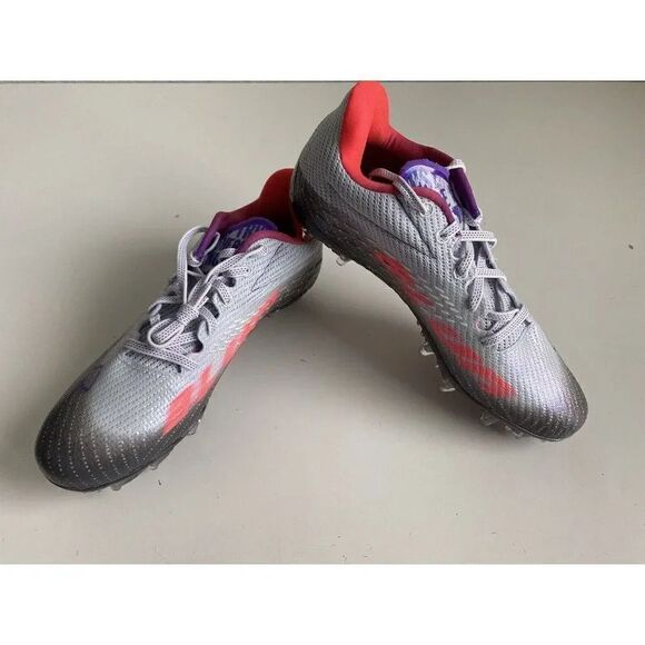 Under Armour Blur Smoke MC Halo Grey Metallic Ore Cleats Shoes Women’s Size 8.5 - Picture 1 of 10